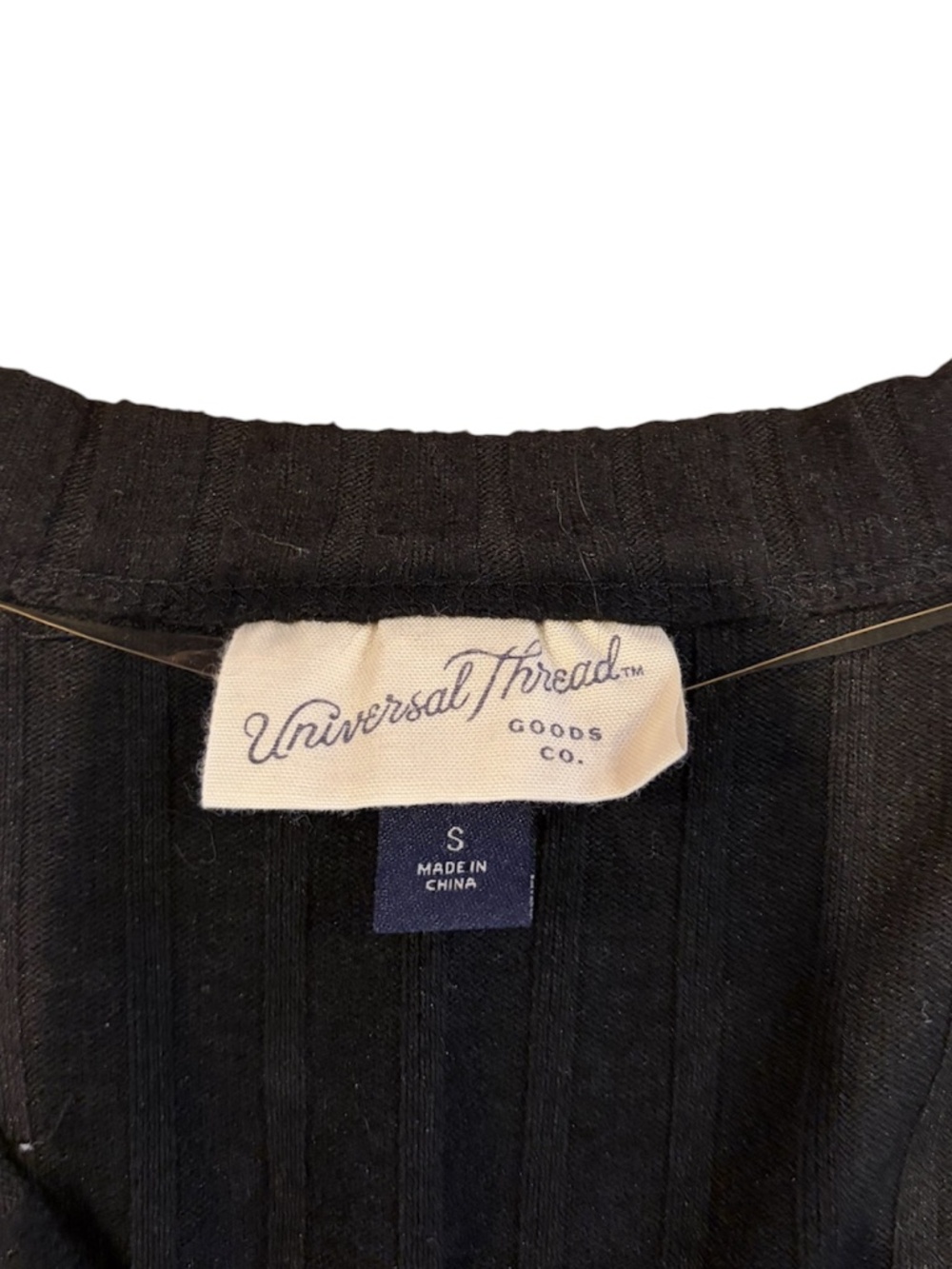 Universal Thread Black Ribbed Button-Up Cardigan | Size Small - Picture 4 of 5